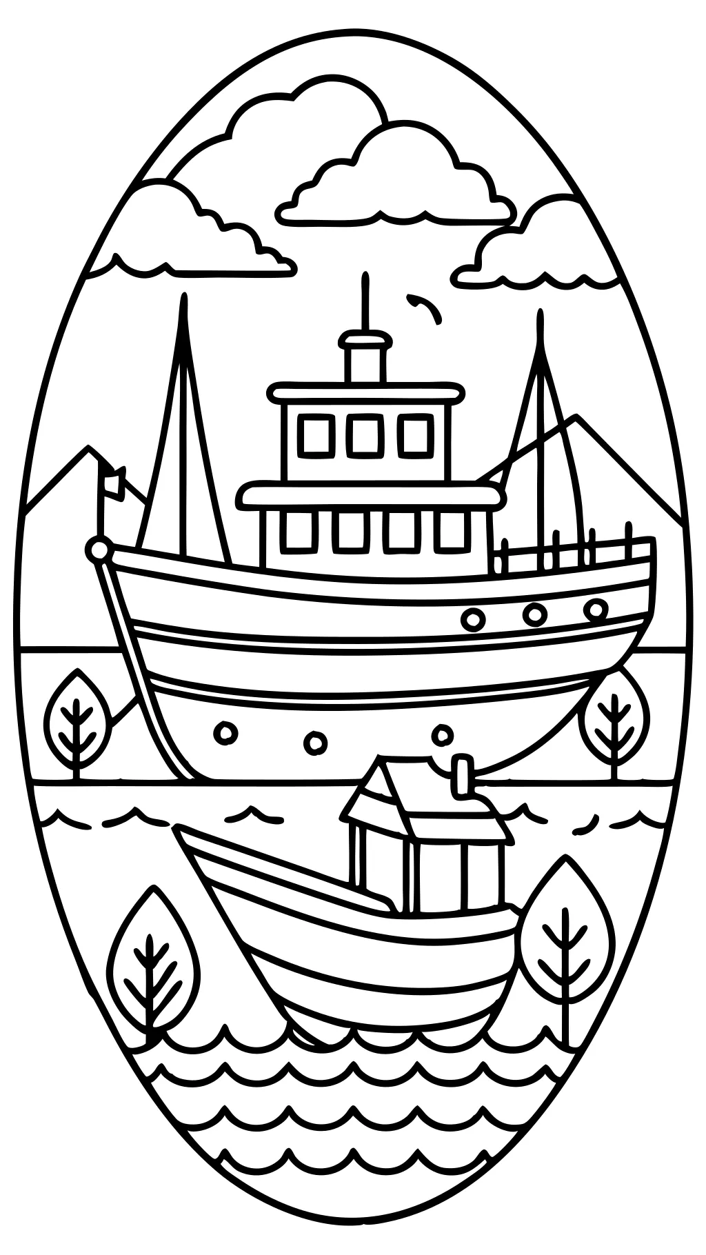 coloriages de bateau